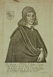 Portrait of Nicholas Culpeper from A Physical Directory, or a Translation of the London Dispensatory, engraved by Thomas Cross